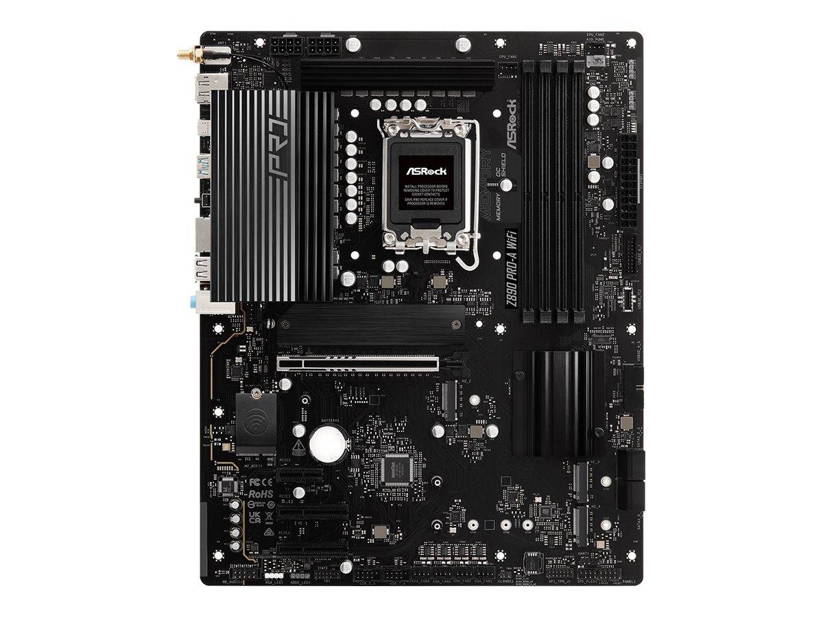 ASRock Z890 PRO-A WiFi - Motherboard - ATX - LGA1851-Sockel - Z890 Chipsatz - USB4, USB-C 3.2 Gen 2x2, USB 3.2 Gen 2, USB 3.2 Gen 1 - 2.5 Gigabit