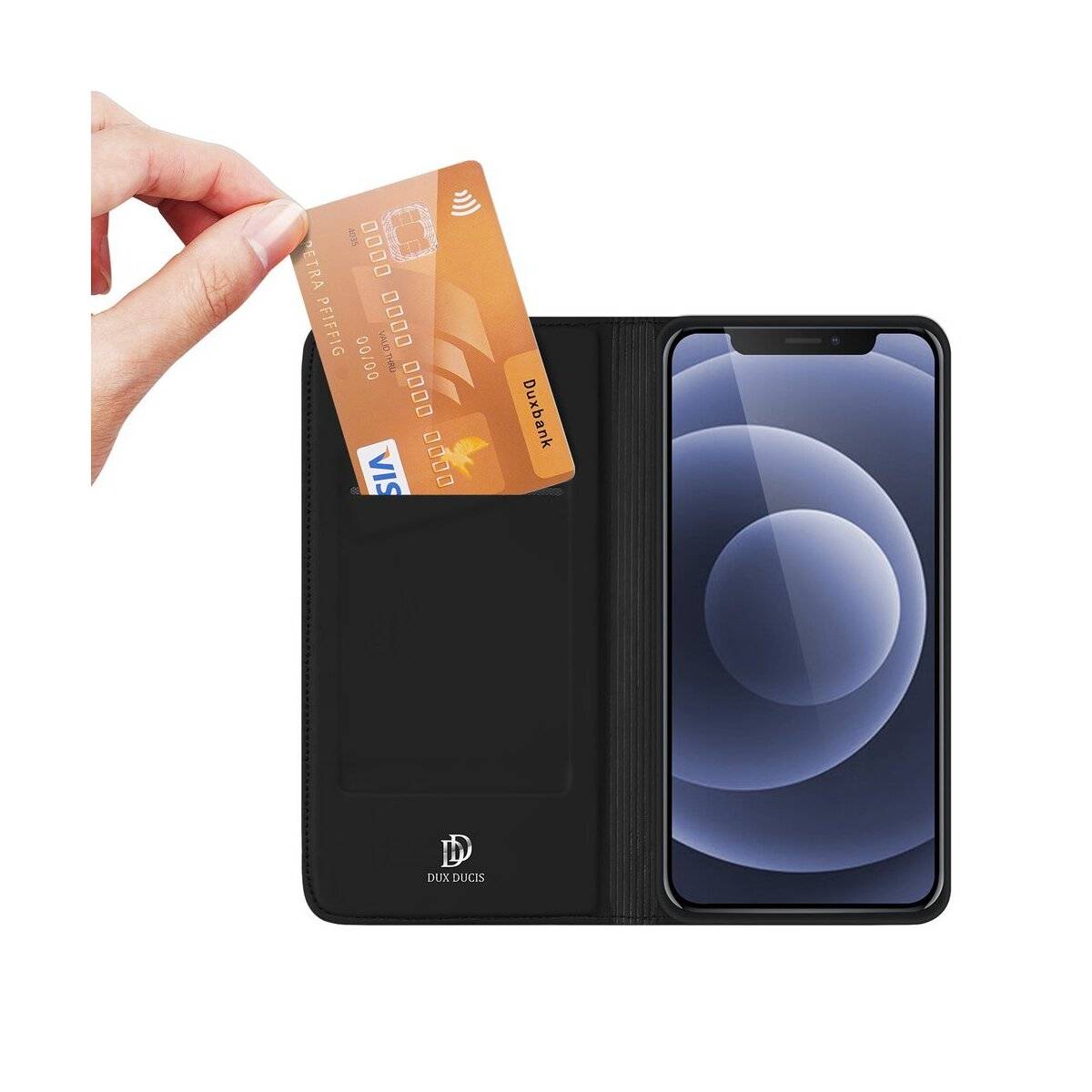 Dux Ducis Skin Pro Hülle kompatibel mit iPhone 16 Pro Schwarz