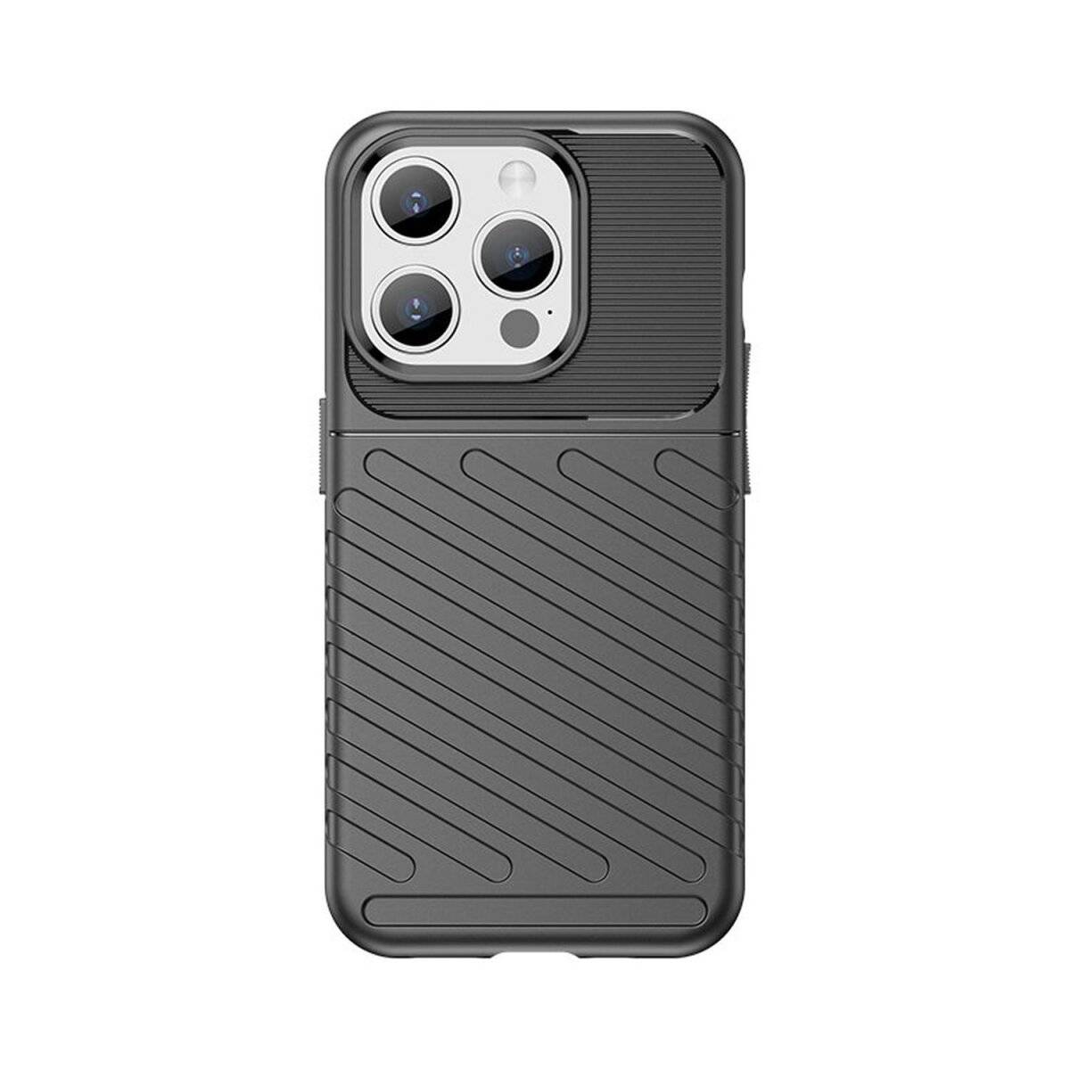 Thunder Handy Hülle kompatibel mit iPhone 16 Plus Schwarz
