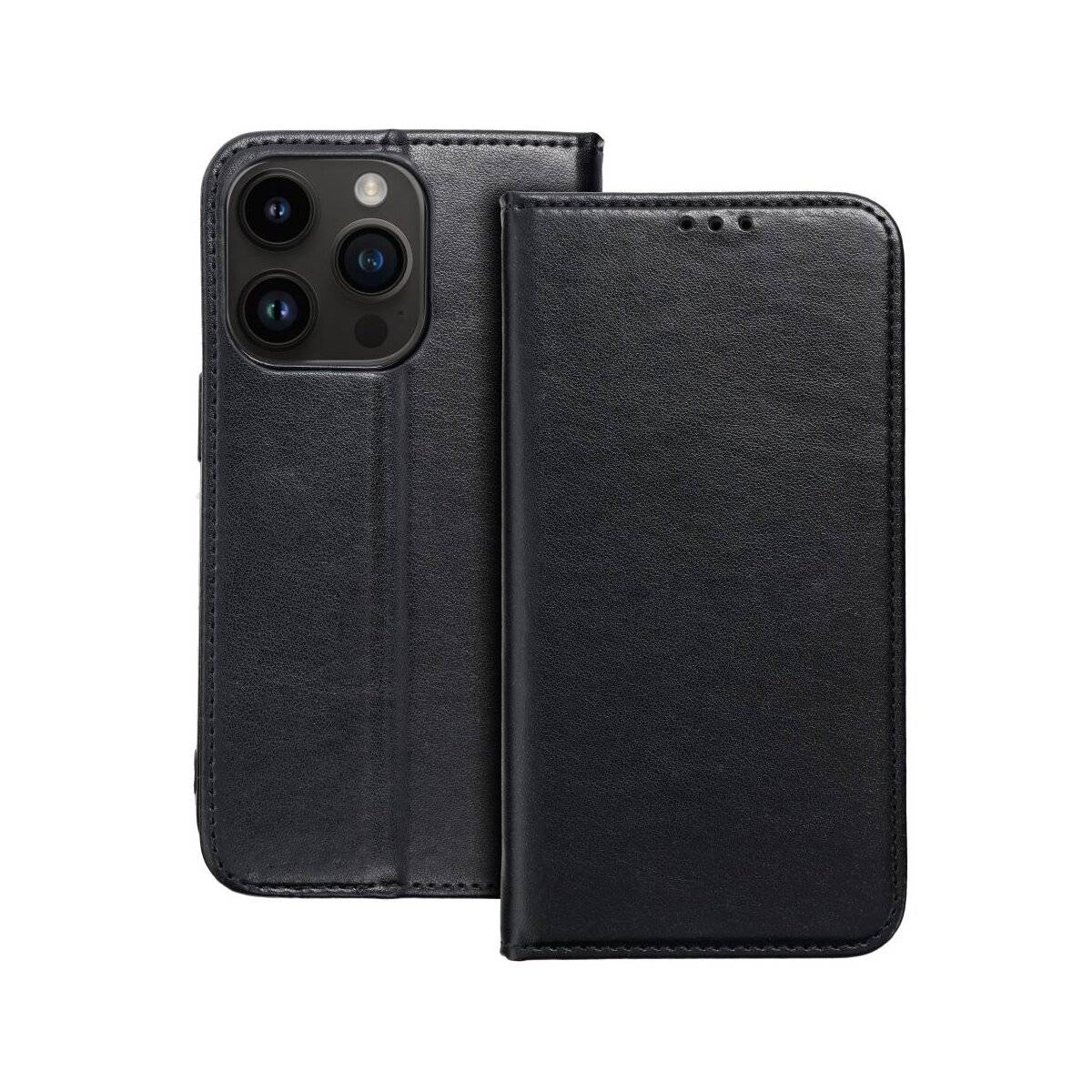 Smart Magneto Hülle Magnet kompatibel mit Samsung Galaxy S24 FE Schwarz