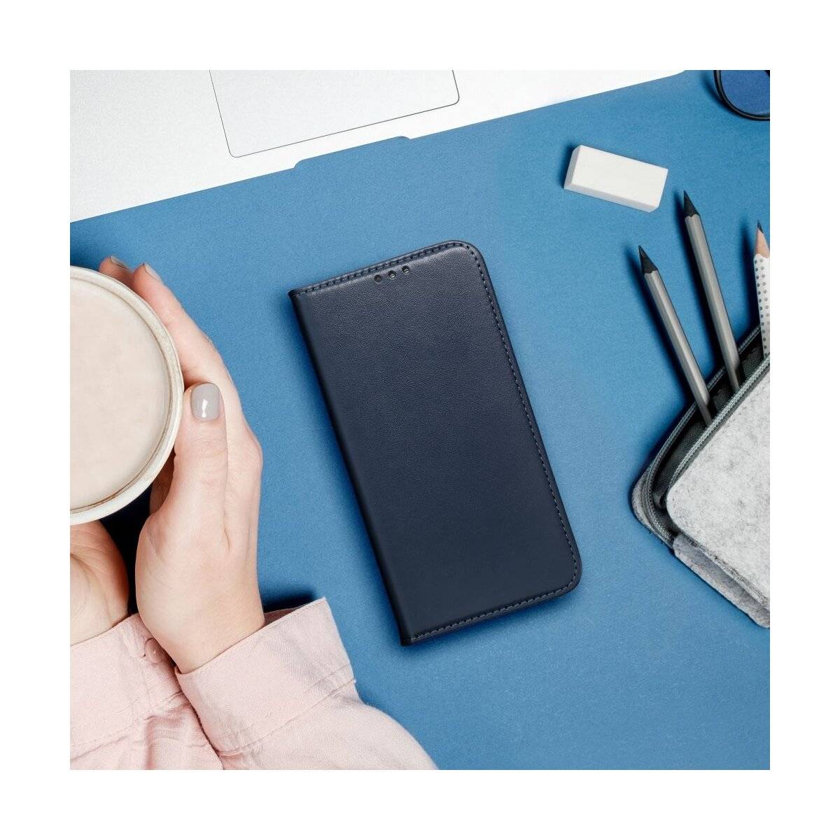 Smart Magneto Hülle Magnet kompatibel mit Samsung Galaxy S24 FE Blau