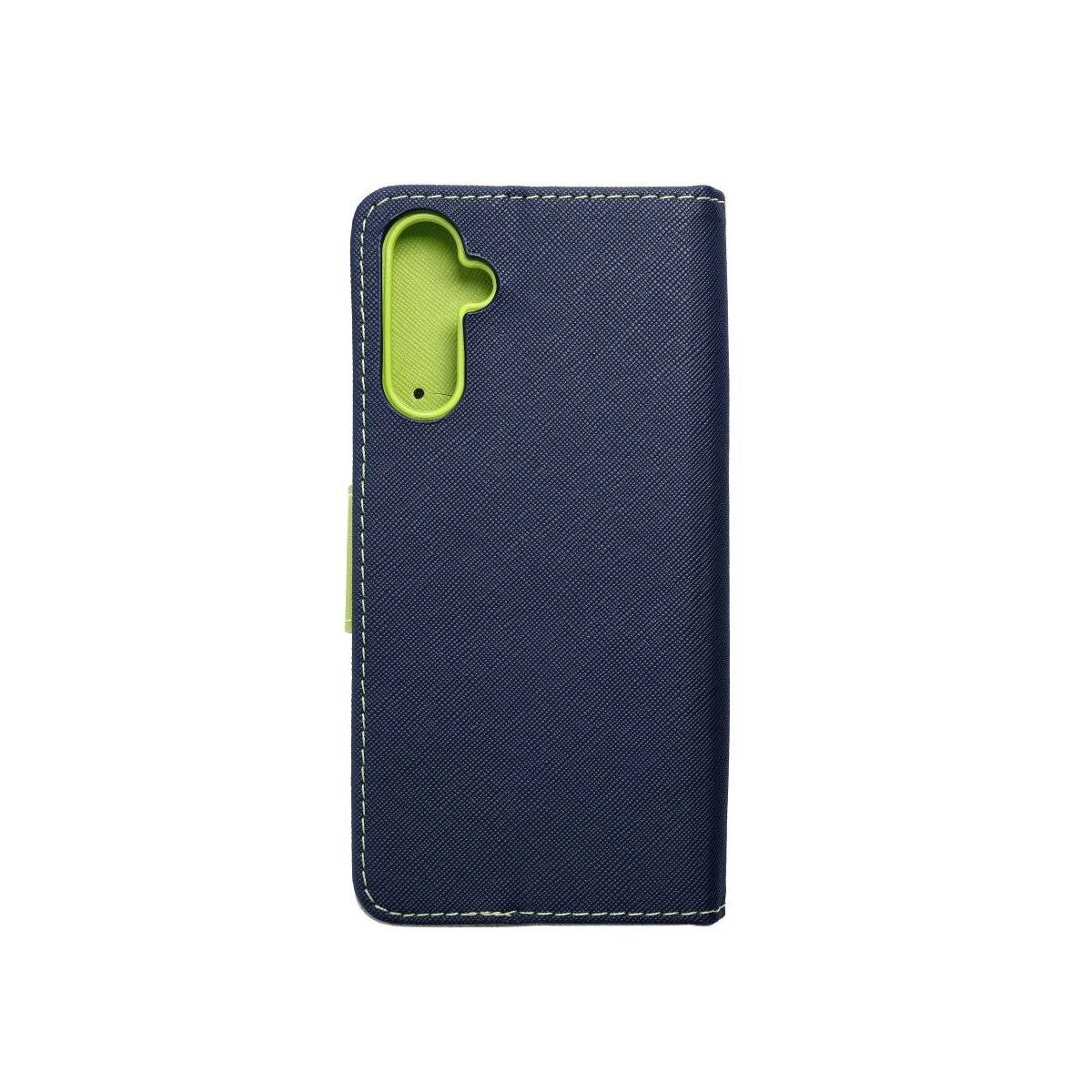 Buch Tasche "Fancy" kompatibel mit Motorola Moto G35 5G Blau-Grün