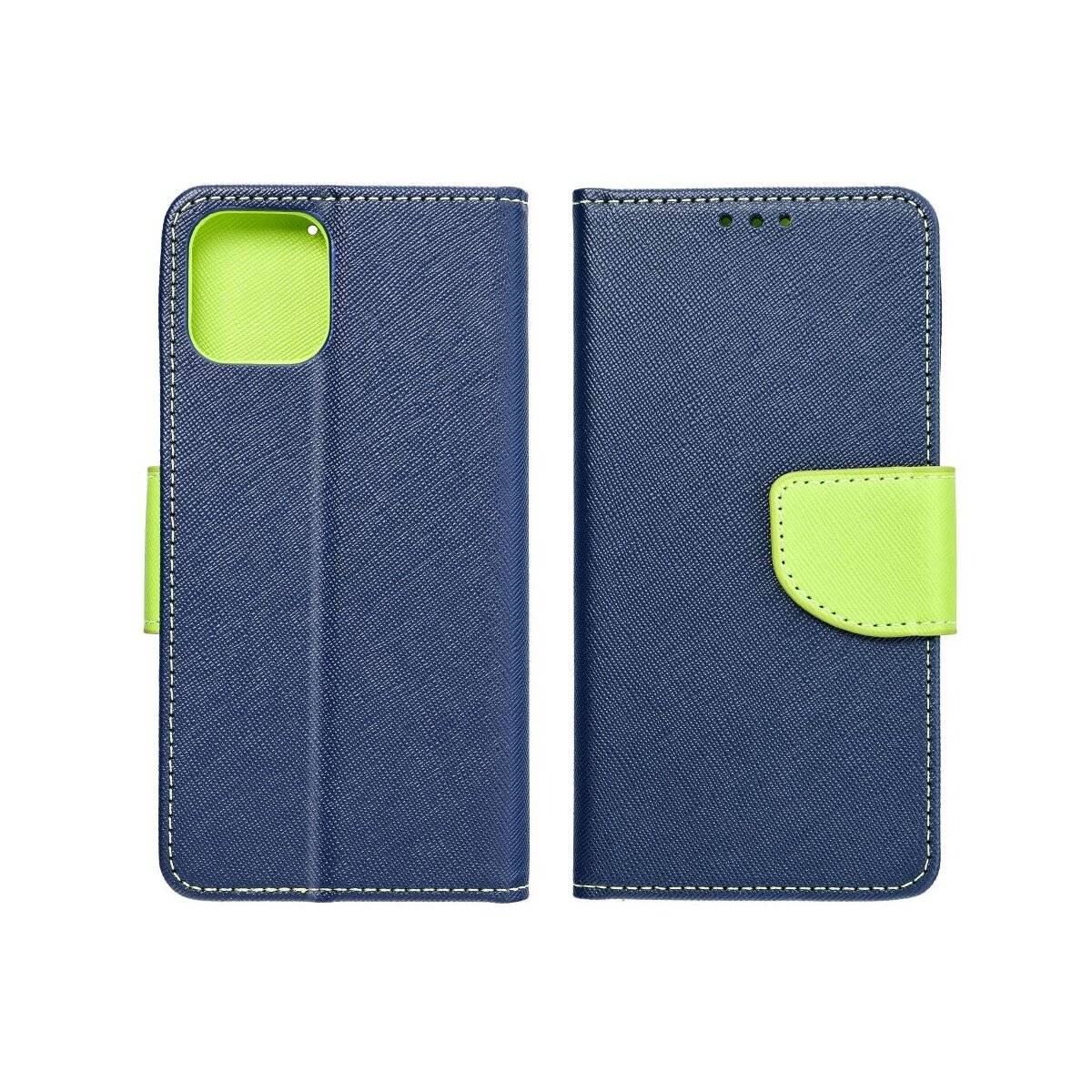 Buch Tasche "Fancy" kompatibel mit Motorola Moto G35 5G Blau-Grün
