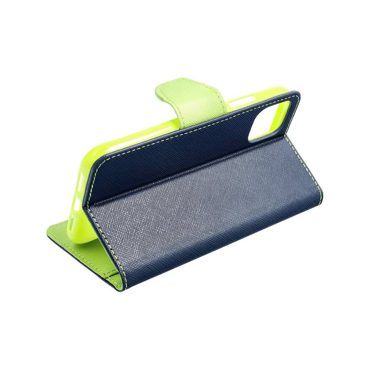 Buch Tasche "Fancy" kompatibel mit Motorola Moto G35 5G Blau-Grün