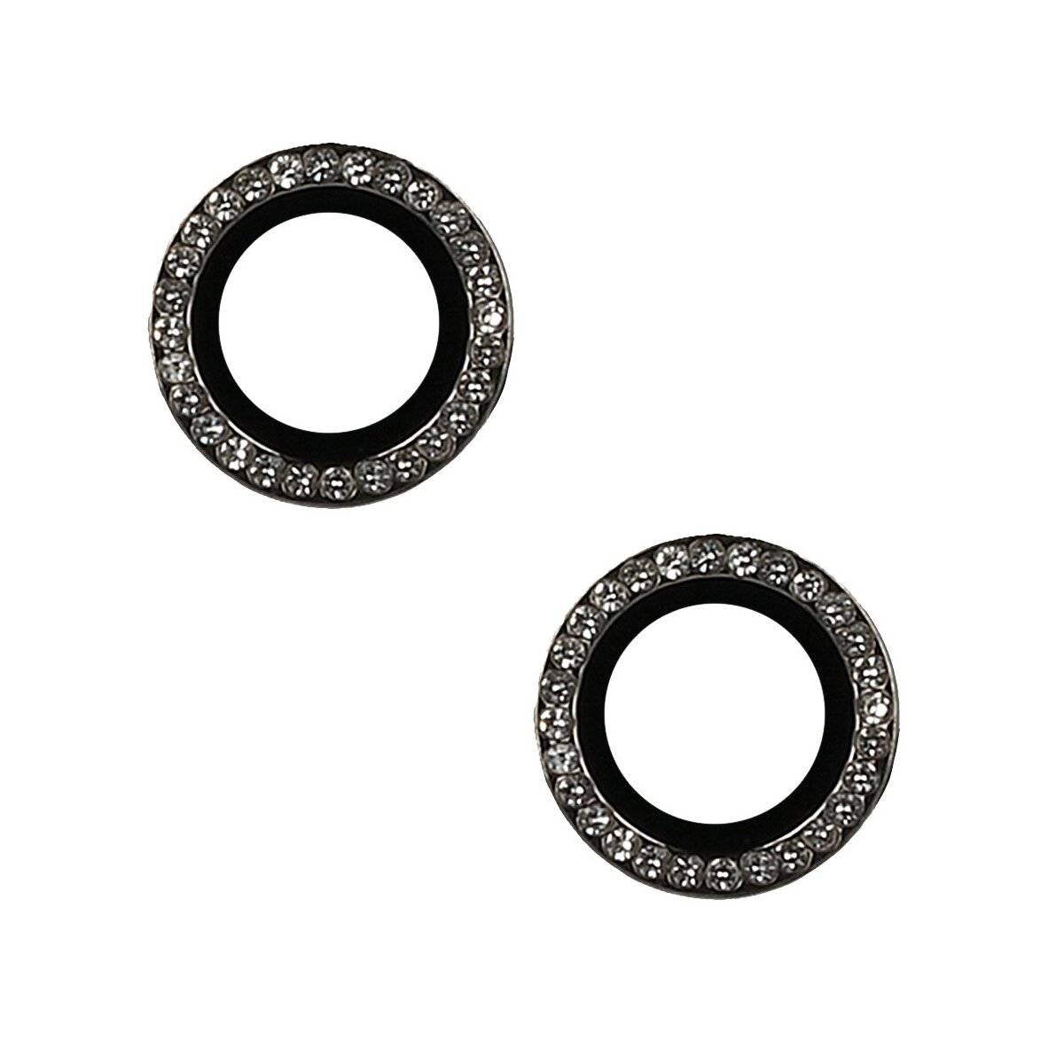 Lens Shield Glas Kameraglas kompatibel mit iPhone 16 Schwarz Diamond