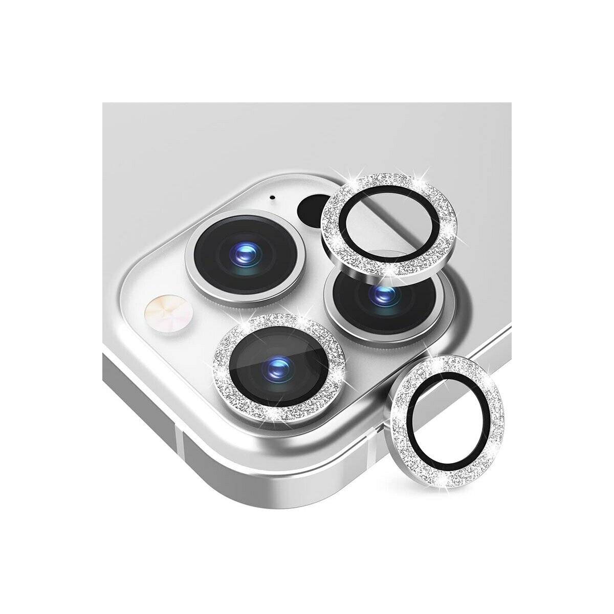 Lens Shield Glas Kameraglas kompatibel mit iPhone 16 Pro Schwarz Diamond