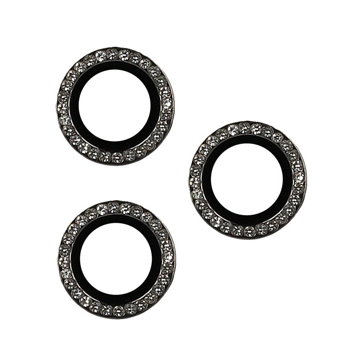 Lens Shield Glas Kameraglas kompatibel mit iPhone 16 Pro Schwarz Diamond