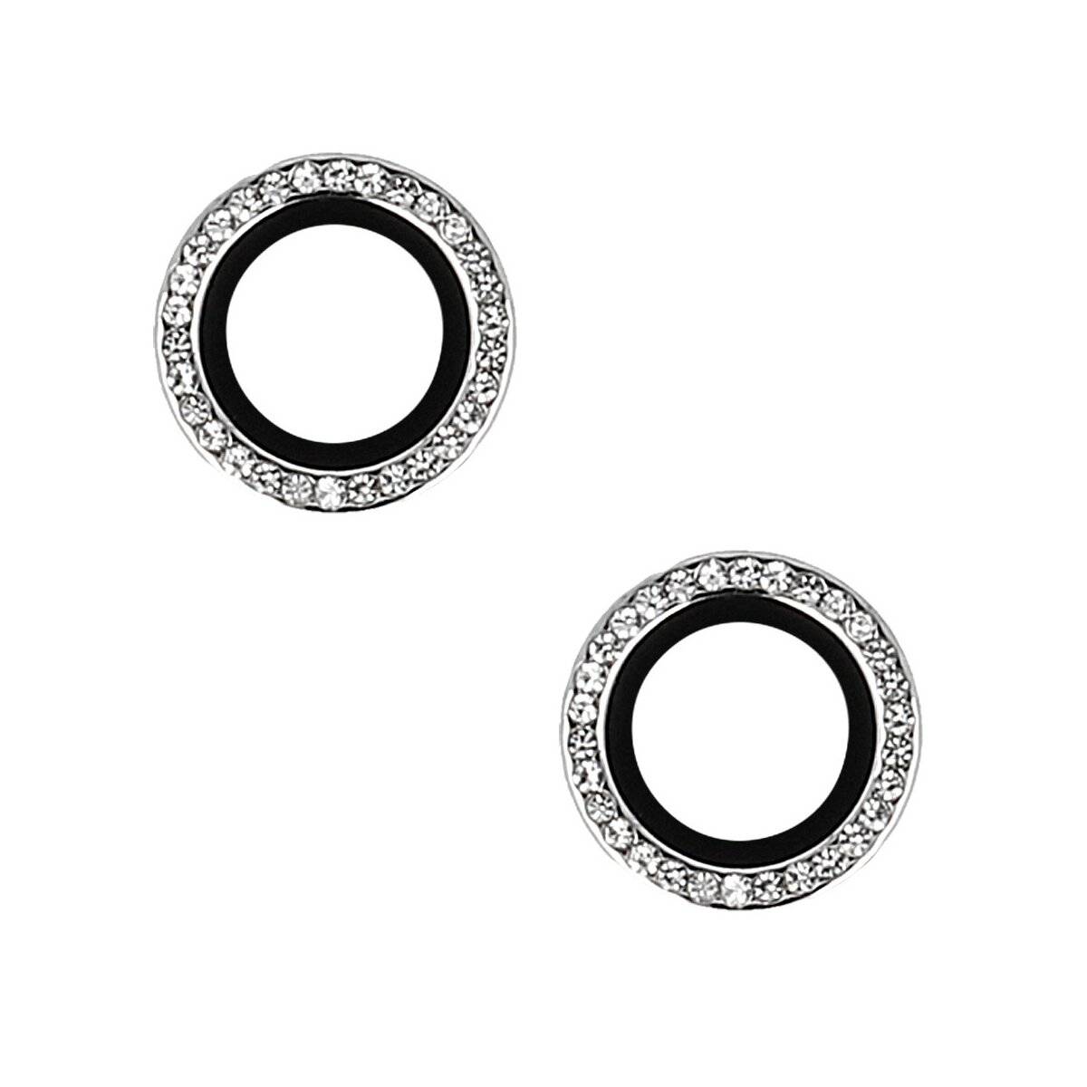 Lens Shield Glas Kameraglas kompatibel mit iPhone 16 Silber Diamond