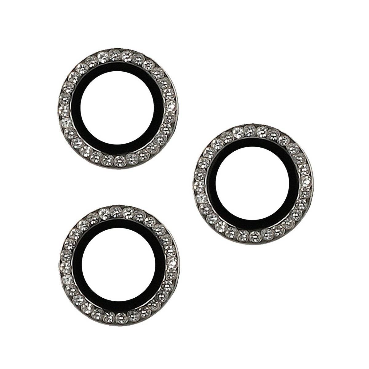 Lens Shield Glas Kameraglas kompatibel mit iPhone 16 Pro Max Grau Diamond