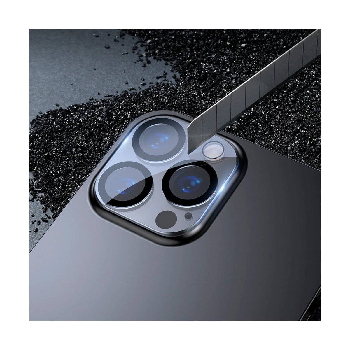 Lens Shield Glas Kameraglas kompatibel mit iPhone 16 Transparent SilkPrint