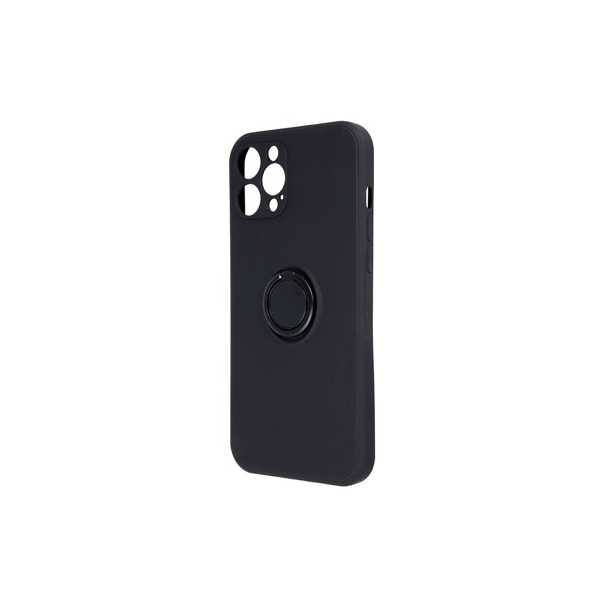 Finger Grip Hülle mit Ring Kameraschutz kompatibel mit iPhone 16 Pro Max Schwarz