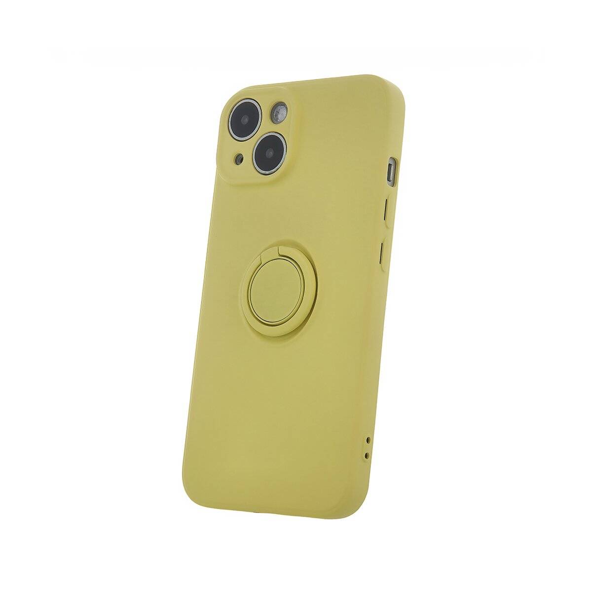 Finger Grip Hülle mit Ring Kameraschutz kompatibel mit iPhone 16 Gelb