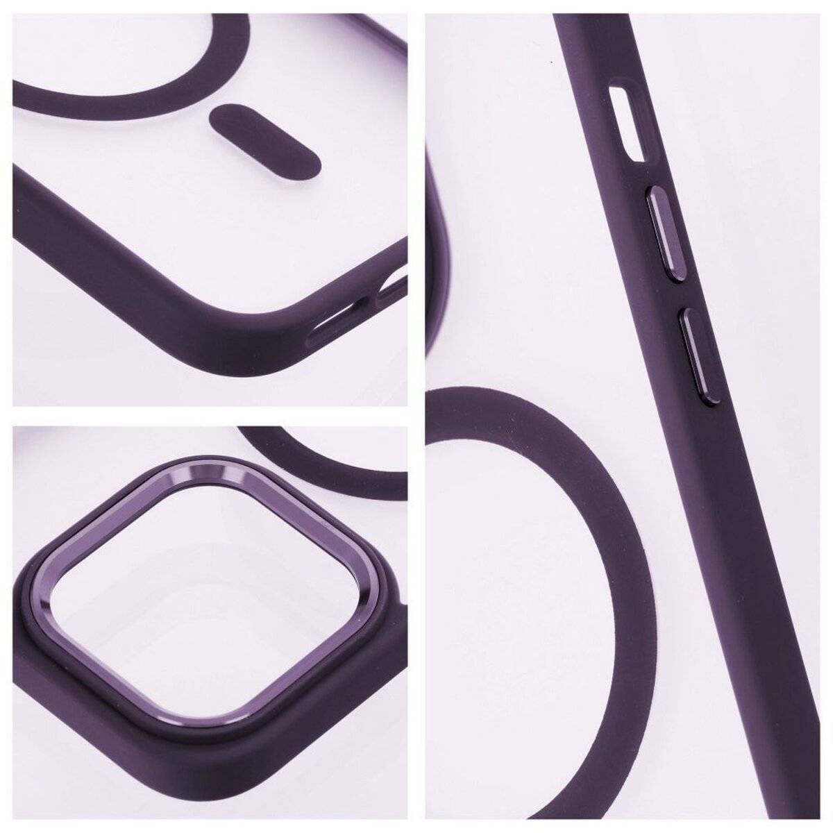 Matte MagSafe Cover Hülle kompatibel mit Samsung Galaxy S25 Plus Lila