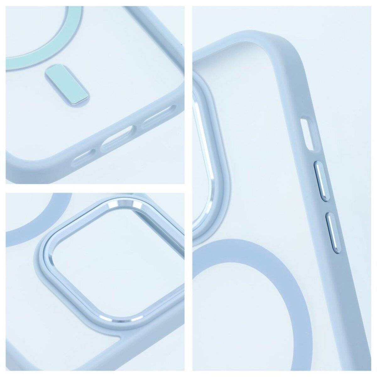 Matte MagSafe Cover Hülle kompatibel mit Samsung Galaxy S25 Blau