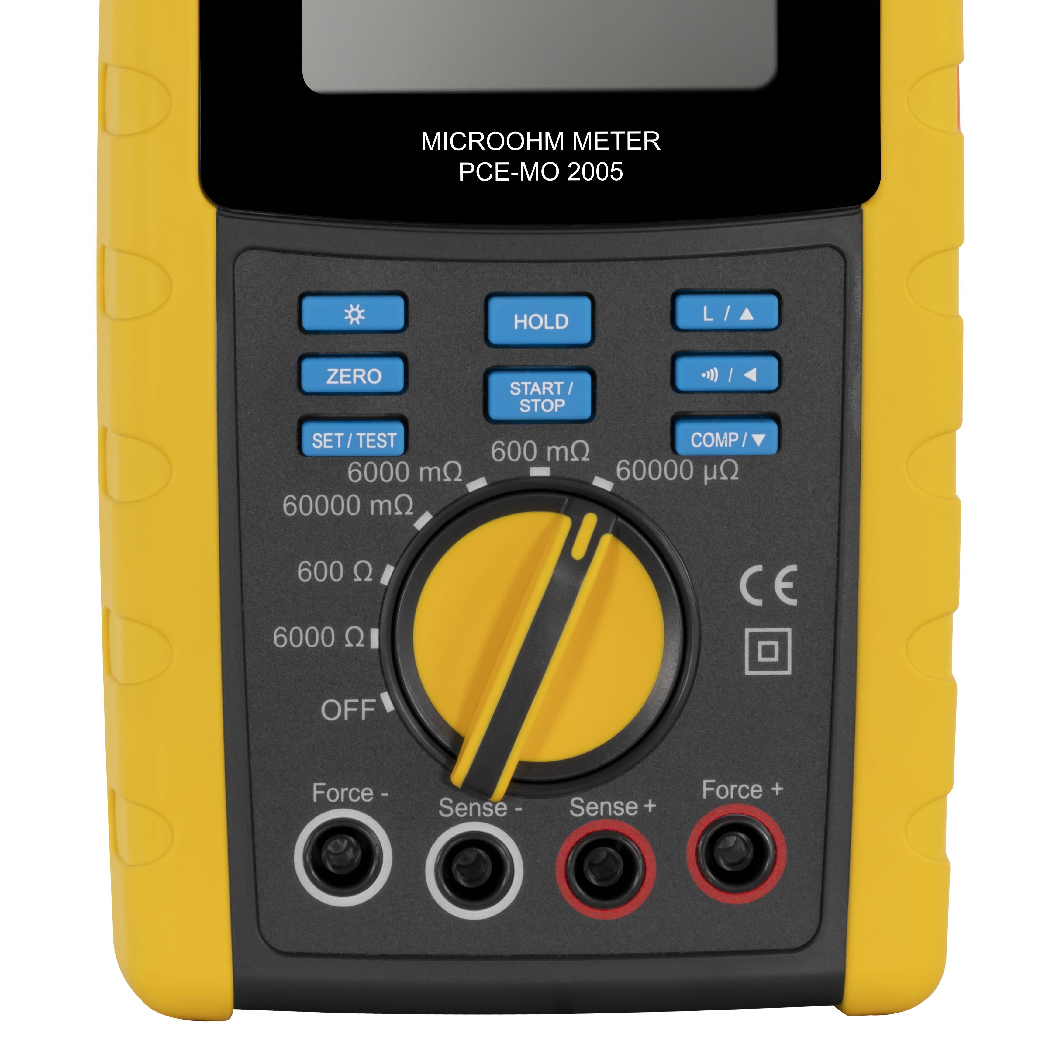 PCE Instruments Ohmmeter PCE-MO 2005 4-Leiter-Messmethode|0 µΩ..6000 Ω |6 wählbare Messbereiche |Widerstand Induktivität