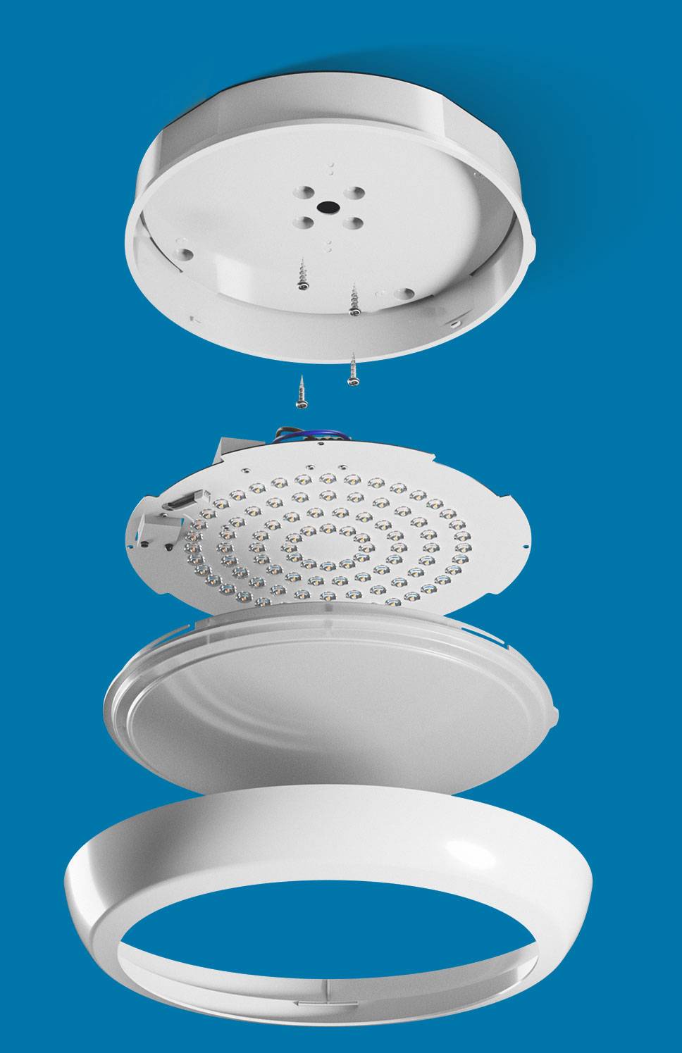 Spectrum LED Deckenleuchte NYMPHEA CITY PRO 2 weiß 18W/24W Sensor & Fernbedienung 3500lm außen IK08 rund CCT 3000-6000K