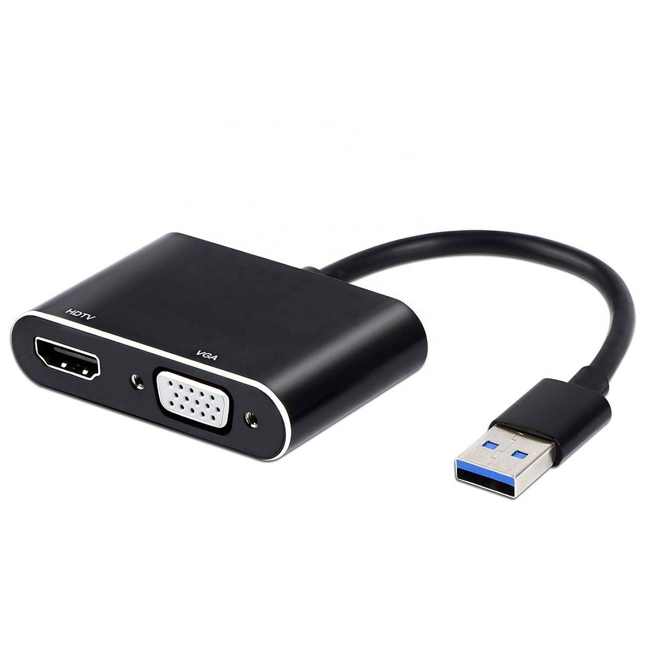 ENGELMANN Projektor-Hub Video-Adapter USB Typ-A zu HDMI,VGA