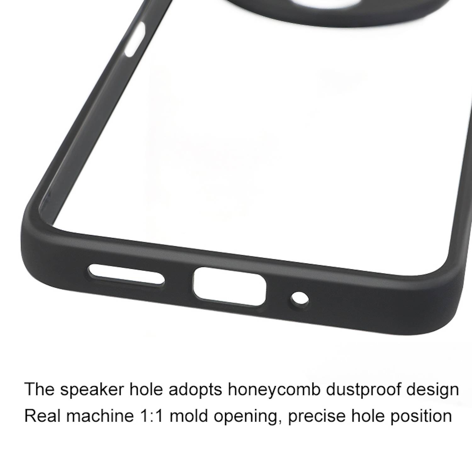 Für Xiaomi Redmi 14C 4G Frosted TPU + Transparent PC Schutz Hülle Cover Schwarz