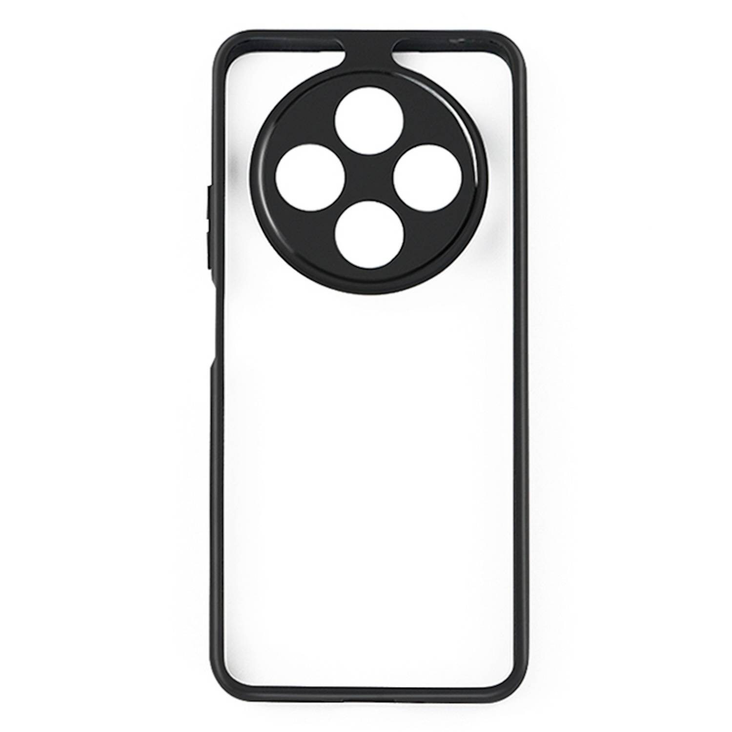 Für Xiaomi Redmi 14C 4G Frosted TPU + Transparent PC Schutz Hülle Cover Schwarz