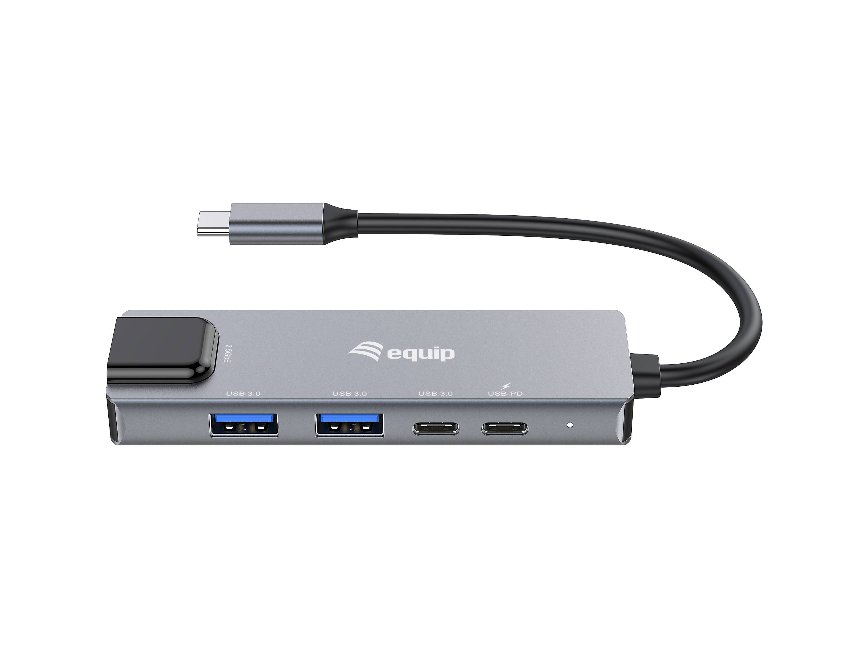 Equip Adapter USB-C -> RJ45 10/100/1000/2500 Mbps+ USB 3.2 - Adapter - Digital/Daten