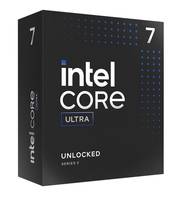 Intel Core Ultra 7 entsperrte Serie 2-Prozessorbox, schwarz mit blauen Akzenten und großem „7