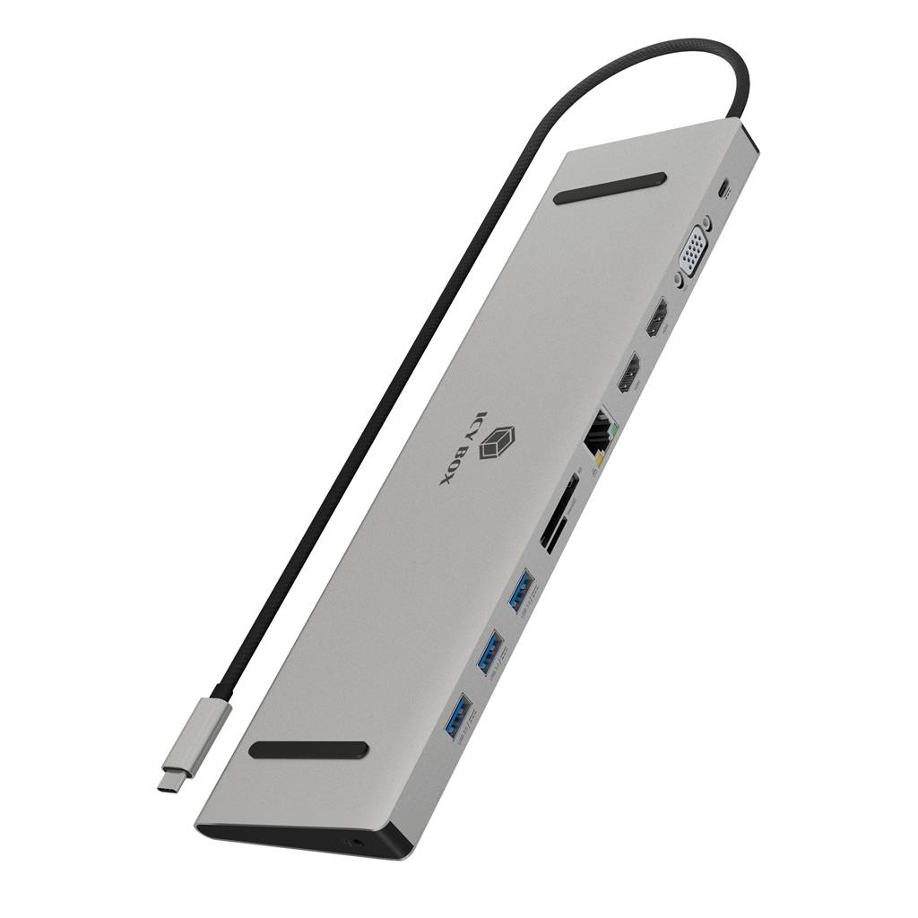 Dockingstation IcyBox USB-C -> HDMI/VGA/USB-A/USB-C/3,5mm