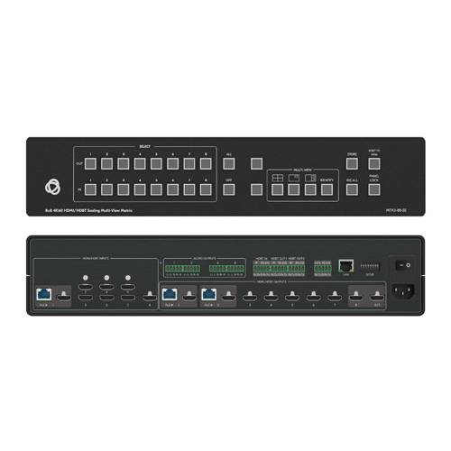 KRAMER MTX3-88-SE - 8x8 nahtlos Multiviewer-Matrix (4K@60Hz | 4:4:4 | HDBaseT 3.0 | 19“ Rackformat | HDCP 2.3 | PoE)