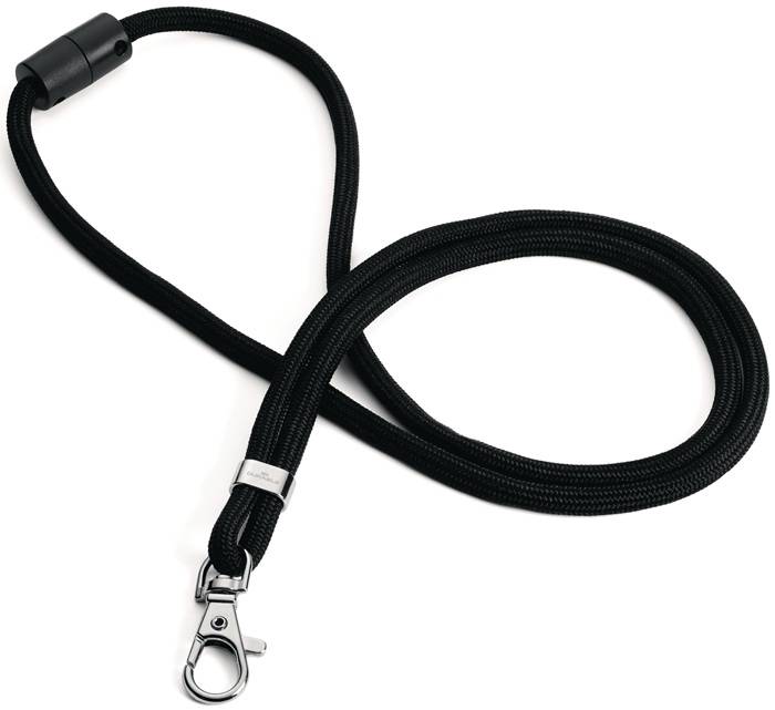 Cliphalter JoJo rundgewebt m.Karab.Band-L.460mm schwarz DURABLE