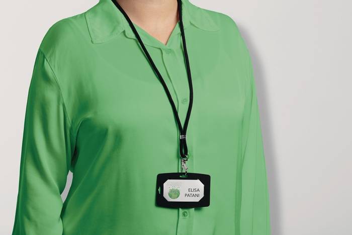 Cliphalter JoJo rundgewebt m.Karab.Band-L.460mm schwarz DURABLE