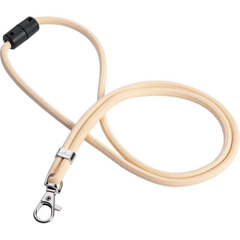 DURABLE Textilband rPET mit Karabiner, Länge: 460 mm, beige