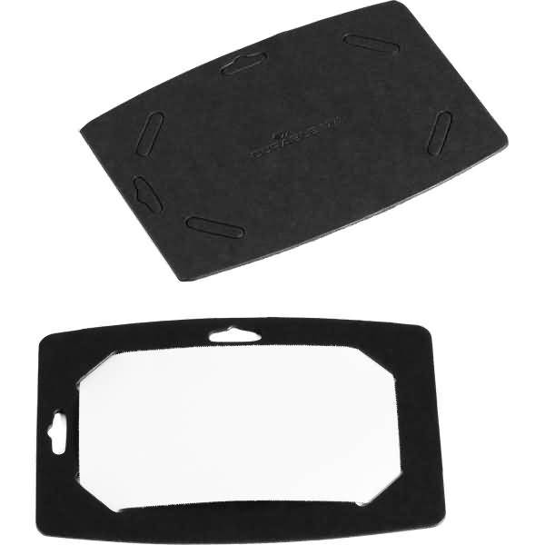 Namensschild 54x90 mm Recyclingkarton schwarz Set für 30 Schilder