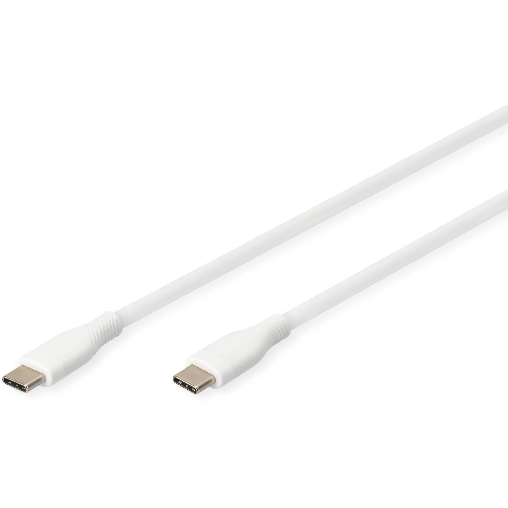Digitus USB-C 2.0 (ST-ST) 0.5m Ladekabel Silikon 60W Weiß Kabel & Adapter USB USB C