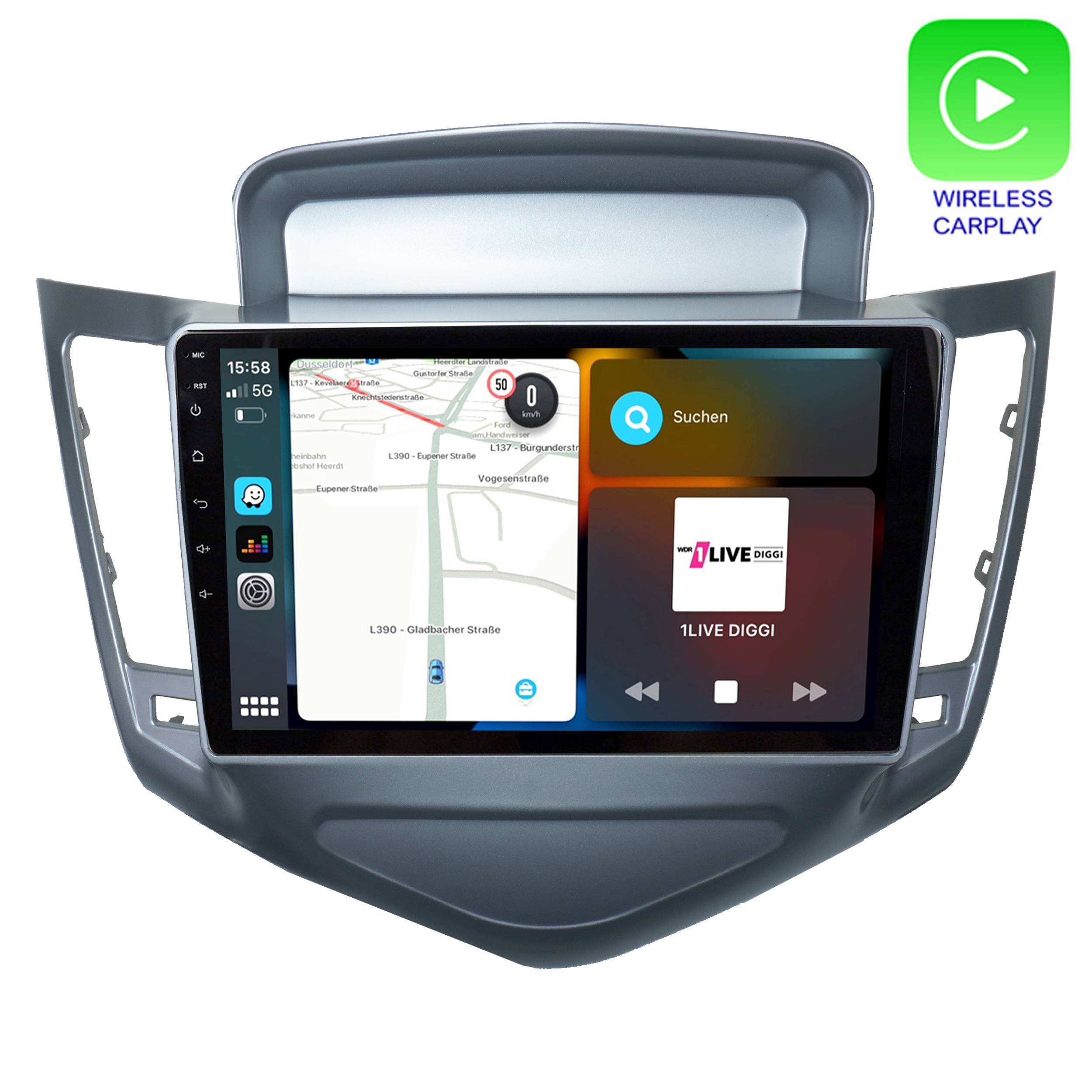 Für Chevrolet Cruze 9" Touchscreen Android Autoradio GPS Navigation CarPlay