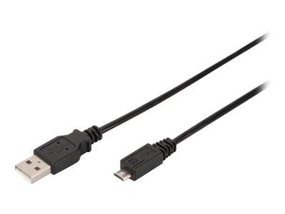 DIGITUS USB 2.0 Anschlusskabel Typ A -mikro B St/St 1.8m sch Multimedia-Technik USB-Kabel