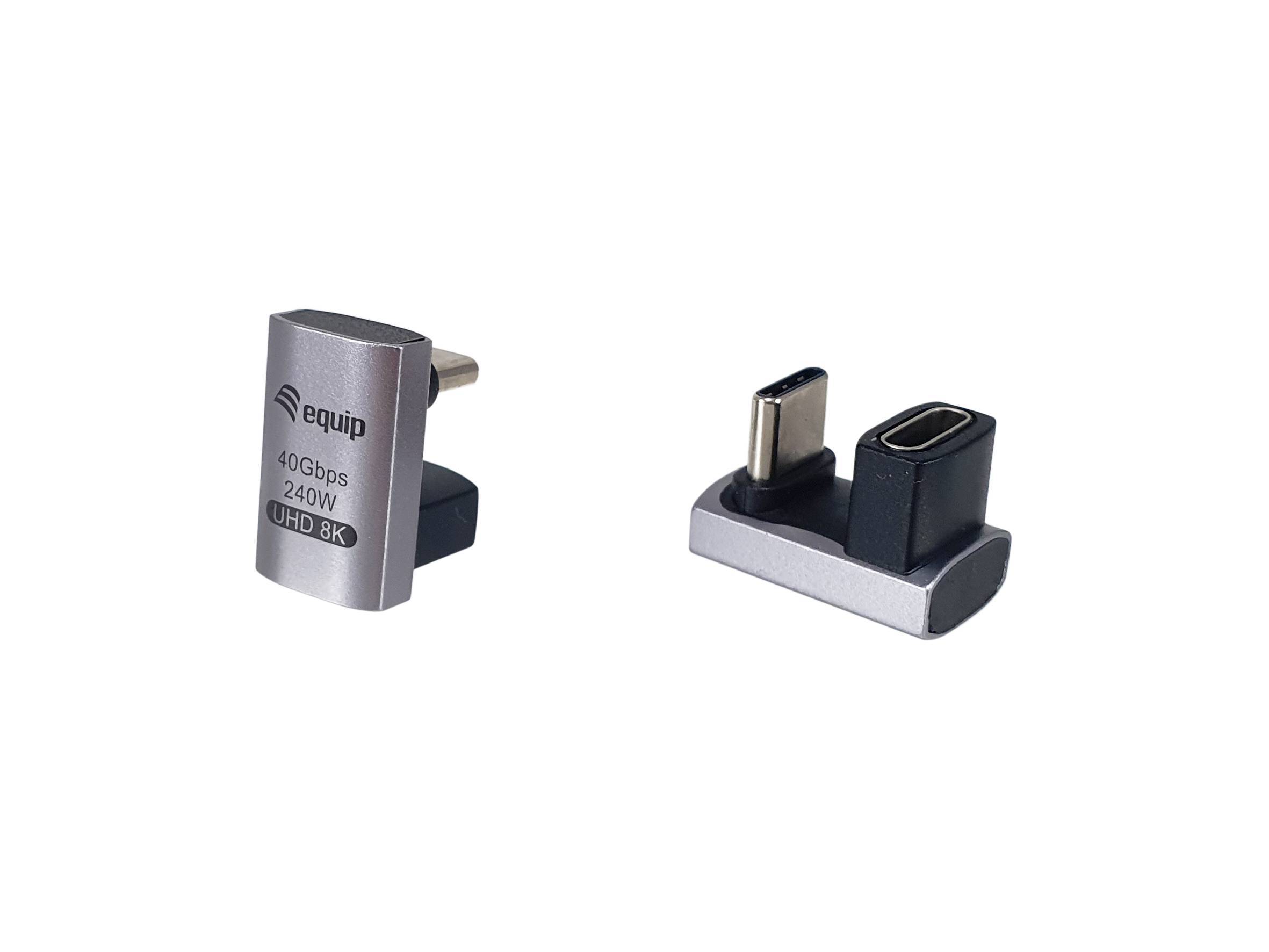 Equip Adapter USB-C->USB-C 180° 40Gbps PD 240W 2Stk / Konverter USB