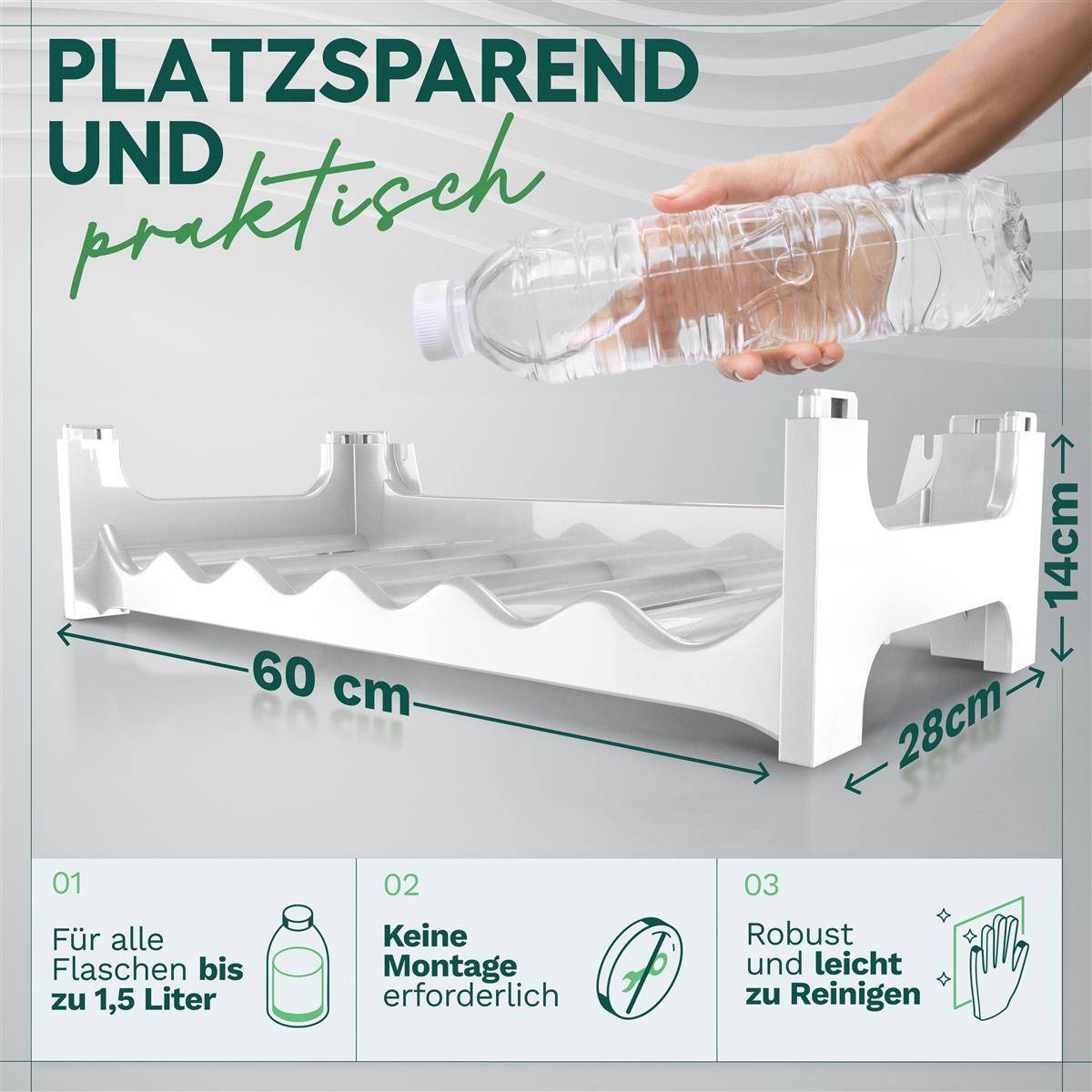 Novaliv Weinregal für 72 Flaschen | Flaschenregal weiss | Regal stabilem Kunststoff (Weiß, 12)
