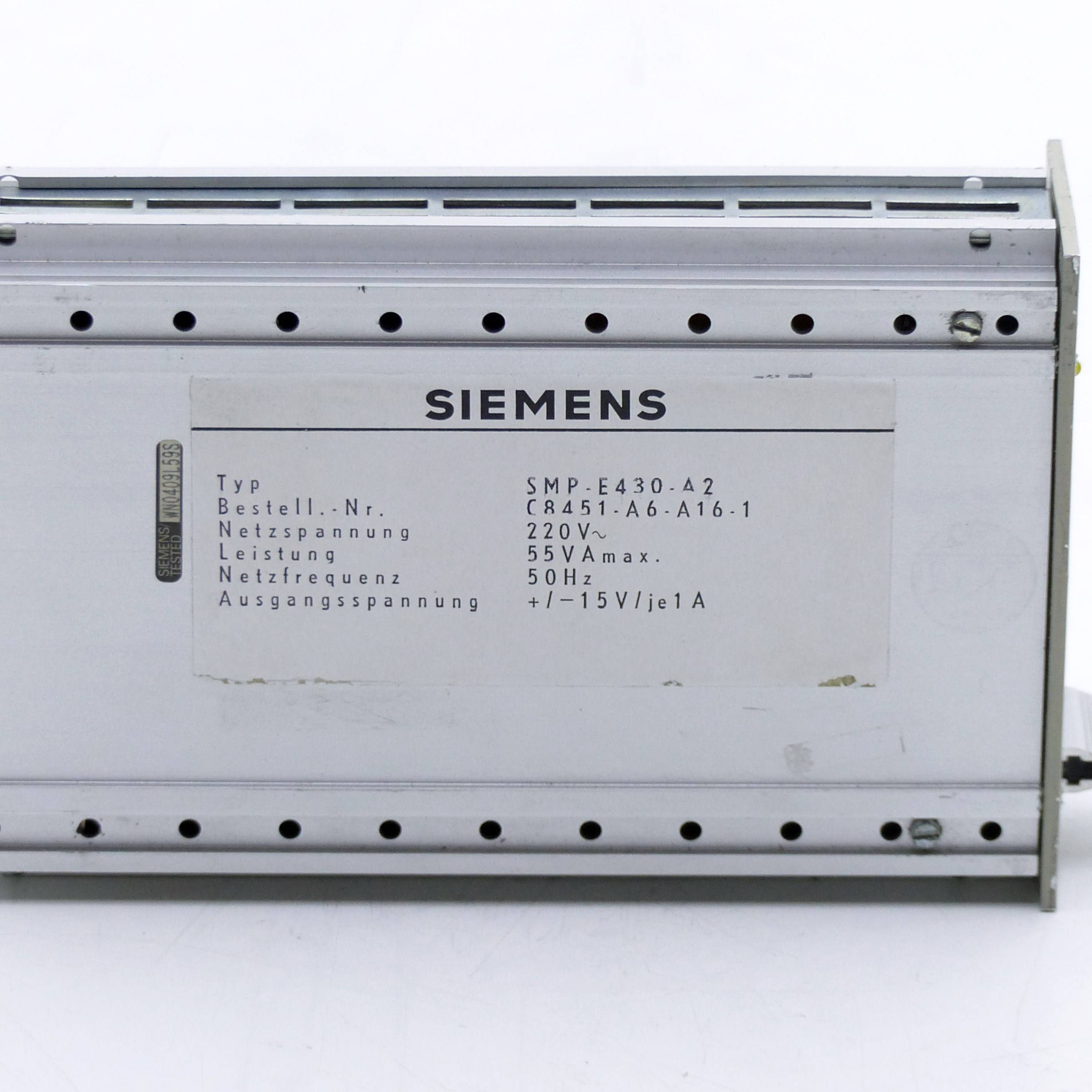 Siemens Netzteil SMP-E430-A2 (C8451-A6-A16-1)