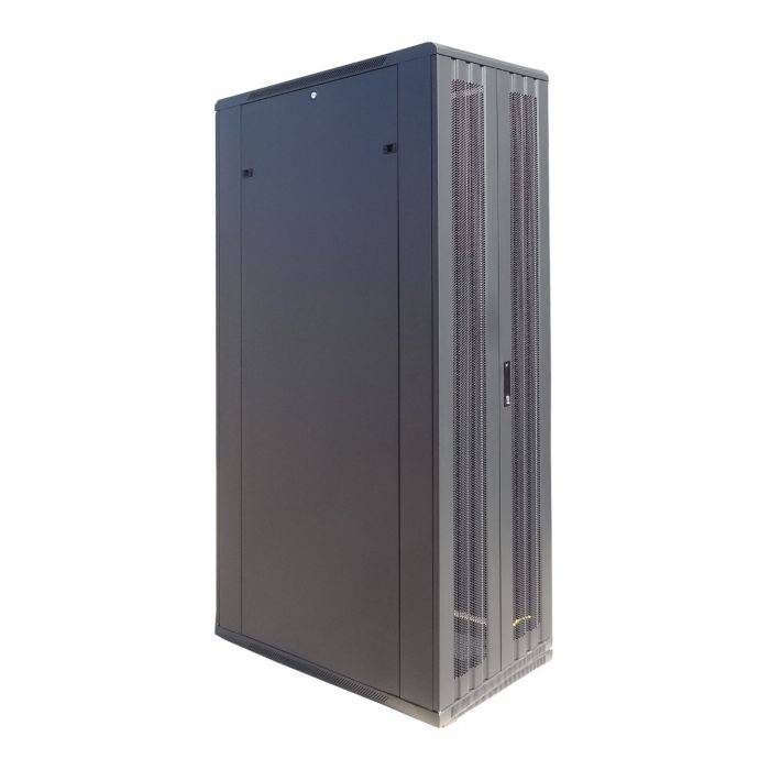 DSIT Danicom - 47 HE 19” Serverschrank, mit perforierter Doppelflügeltüren vorne und hinten (BxTxH) 600 x 800 x 2200mm