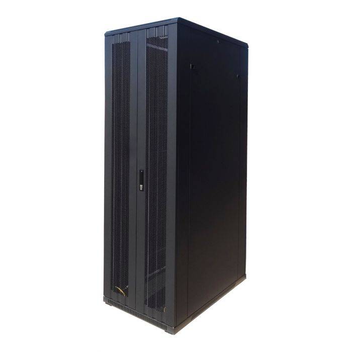 DSIT Danicom - 47 HE 19” Serverschrank, mit perforierter Doppelflügeltüren vorne und hinten (BxTxH) 600 x 800 x 2200mm