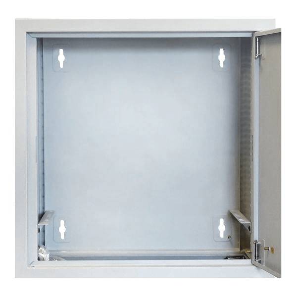 DSIT Danicom - 3HE Wandschrank Weiß mit Metalltür 185mm tief