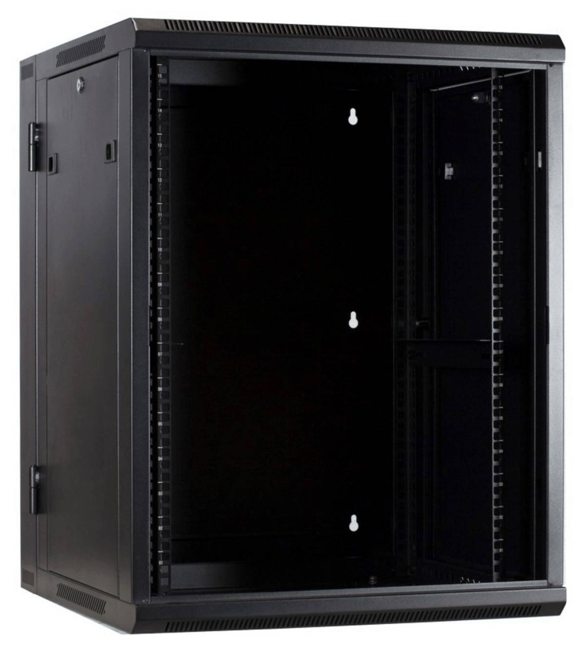 DSIT Danicom - 18 HE Serverschrank, wendbares Wandgehäuse mit Glastür (BxTxH) 600 x 600 x 900mm