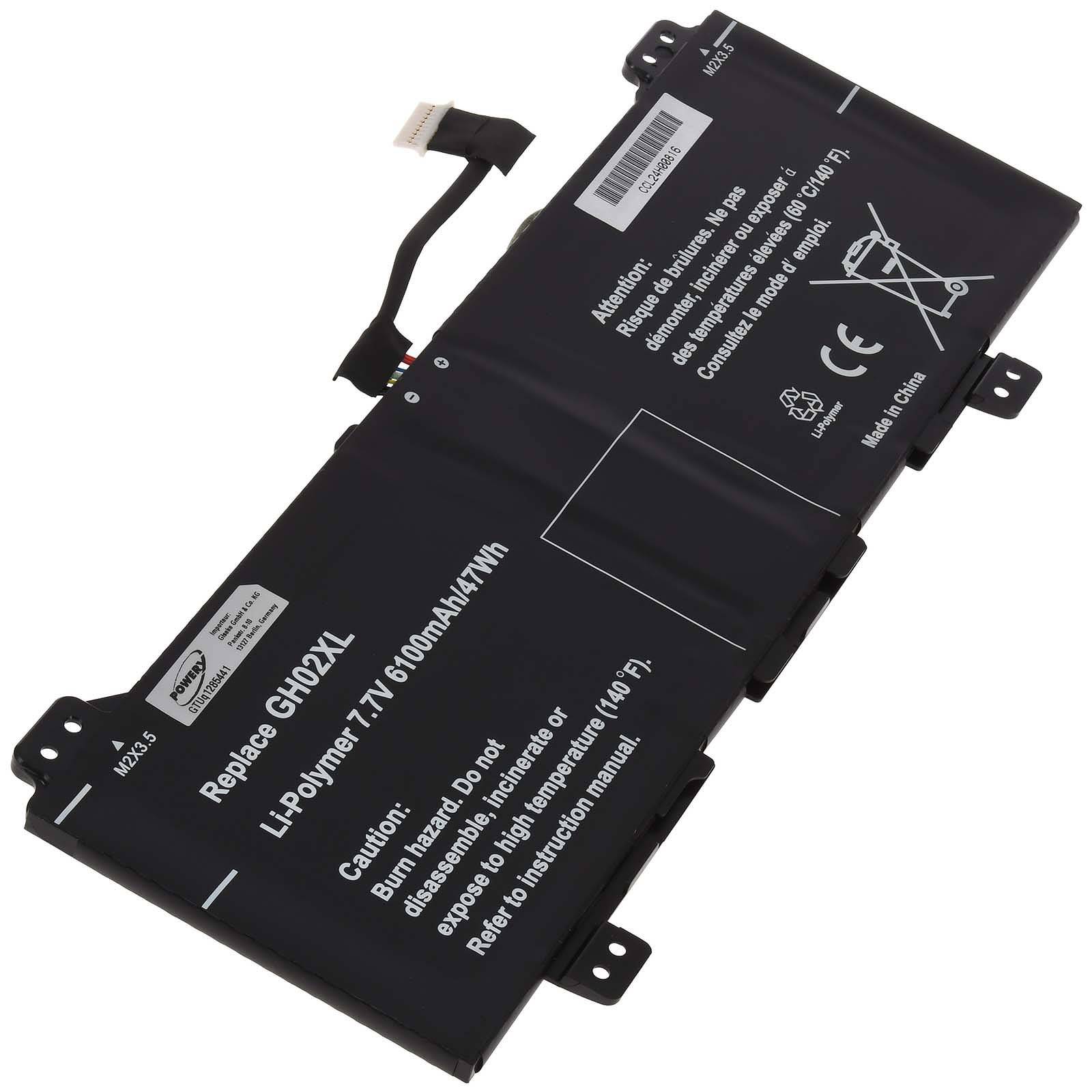 Powery Akku kompatibel mit HP Typ L75253-271, 7,7V, Li-Polymer