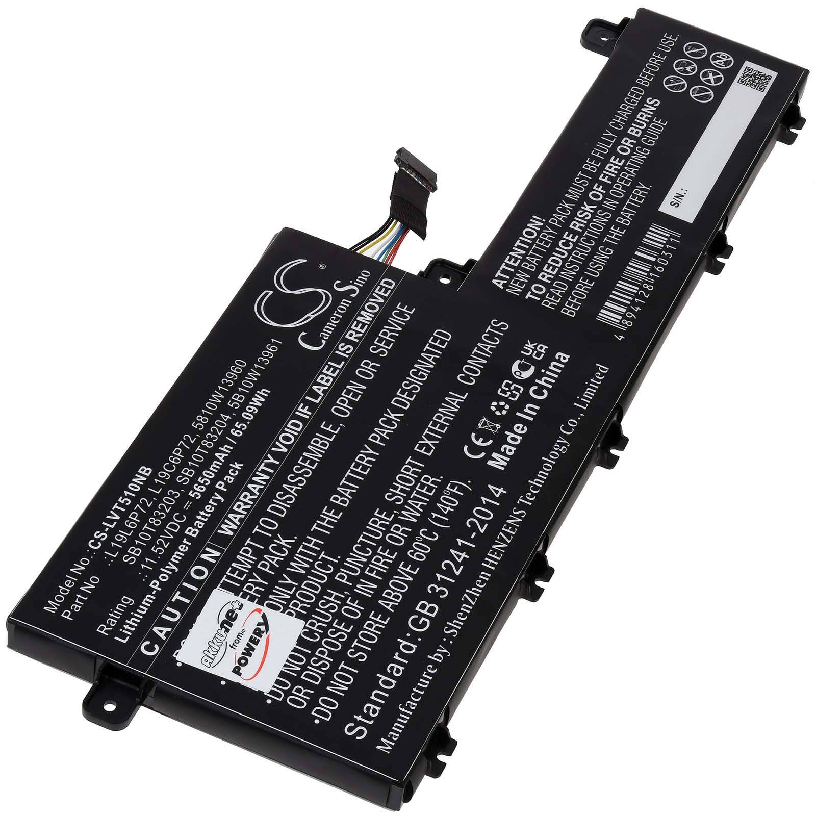 Powery Akku kompatibel mit Lenovo Typ 5B10W13961, 11,52V, Li-Polymer