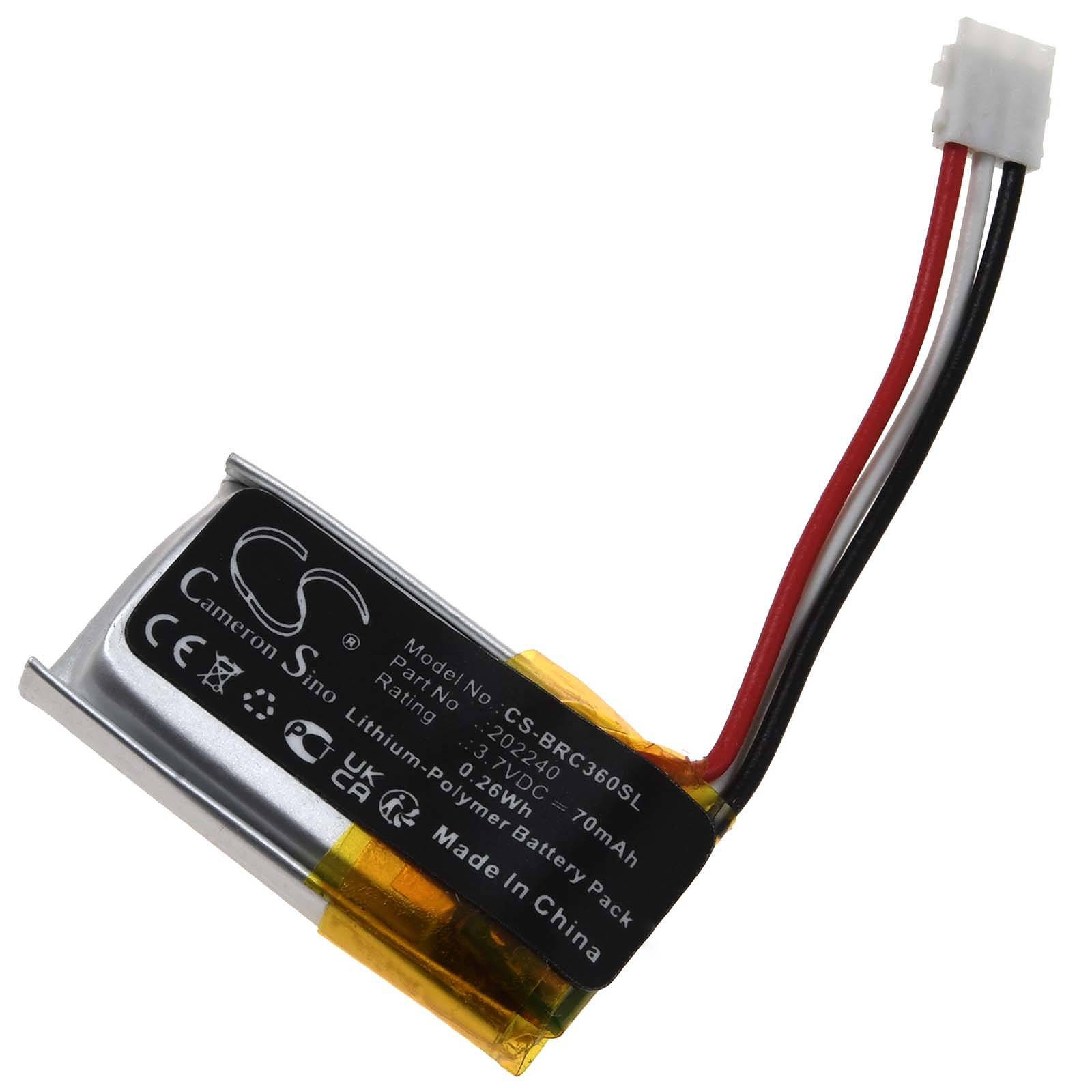Powery Akku für Bosch BRC3600 BRC3100 E-Bike Bordcomputer LED-Remote, 3,7V, Li-Polymer