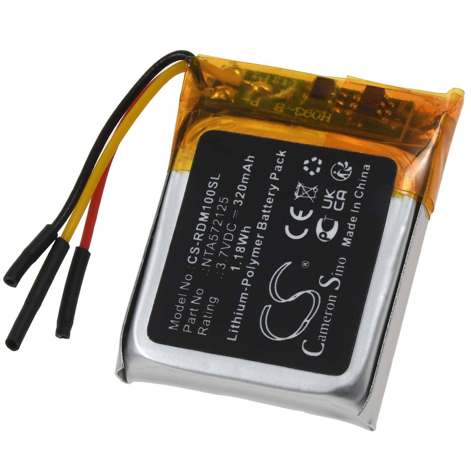 Powery Akku passend für Rode Mikrofonsystem Wireless Go Typ NTA572125, 3,7V, Li-Polymer