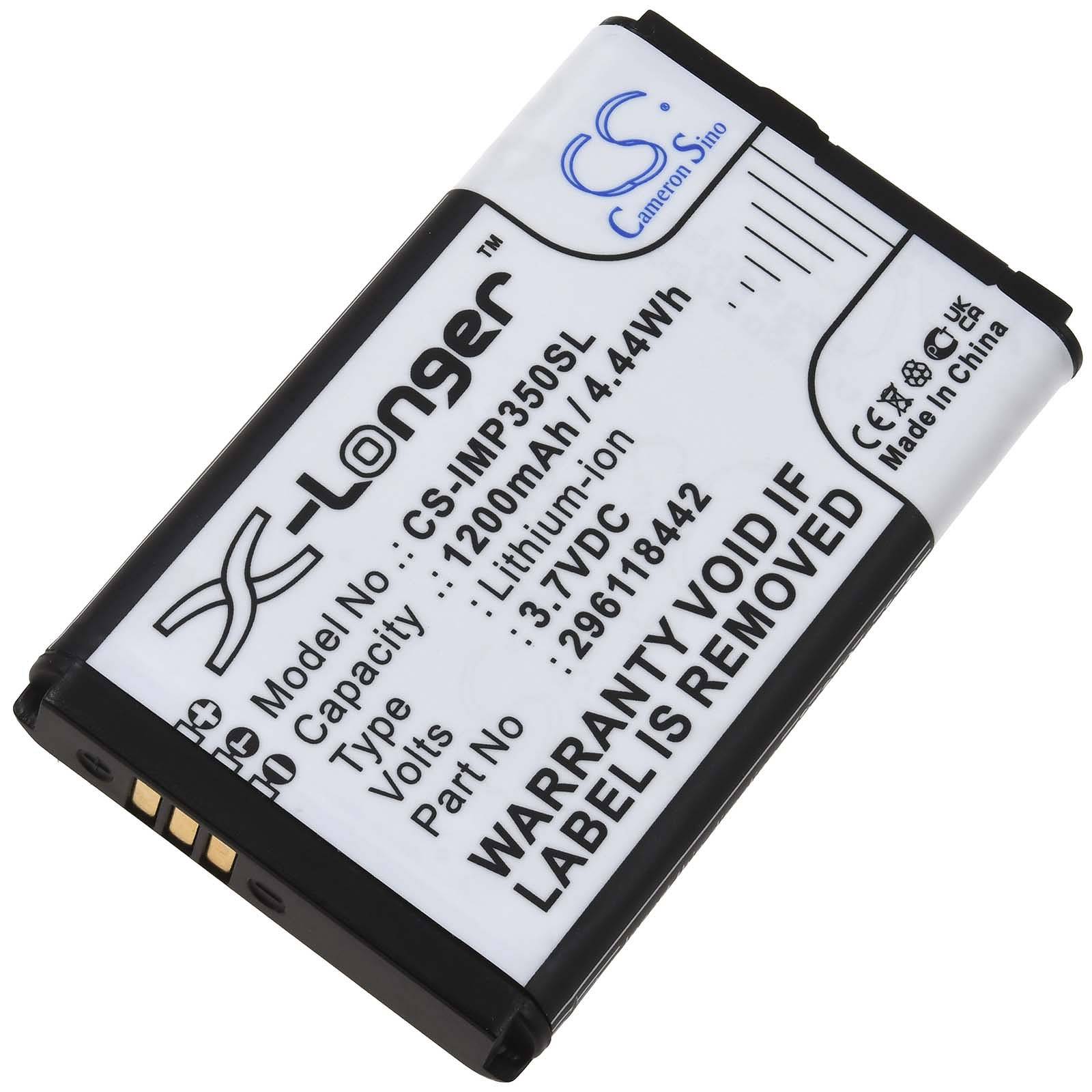 Powery Akku passend für Payment-, Zahl-, Karten-Terminal Ingenico iMP350 iSMP Companion Typ 296118442, 3,7V, Li-Ion
