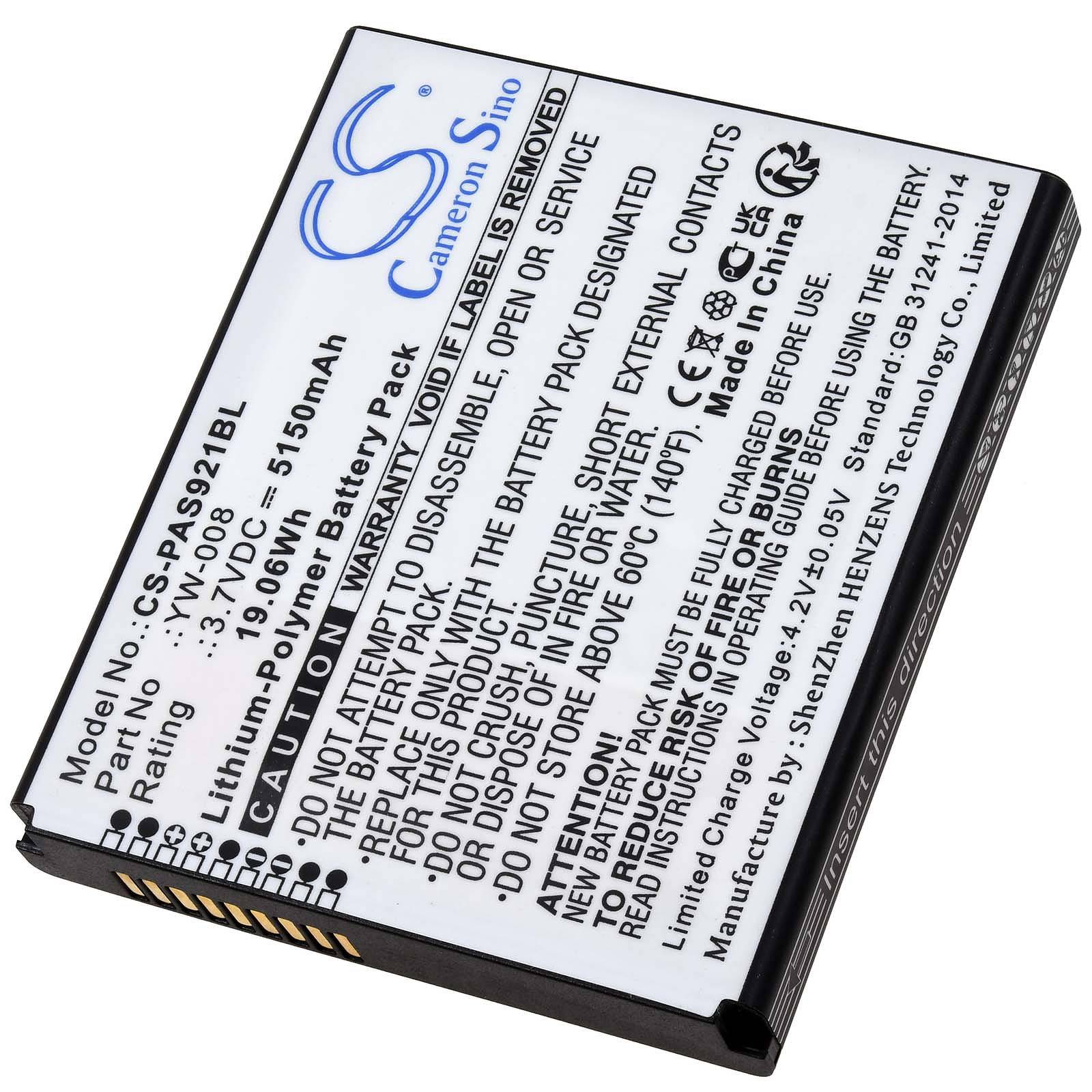 Powery Akku passend für Payment-, Zahl-, Karten-Terminal Pax A920 Pro Typ YW-008, 3,7V, Li-Polymer
