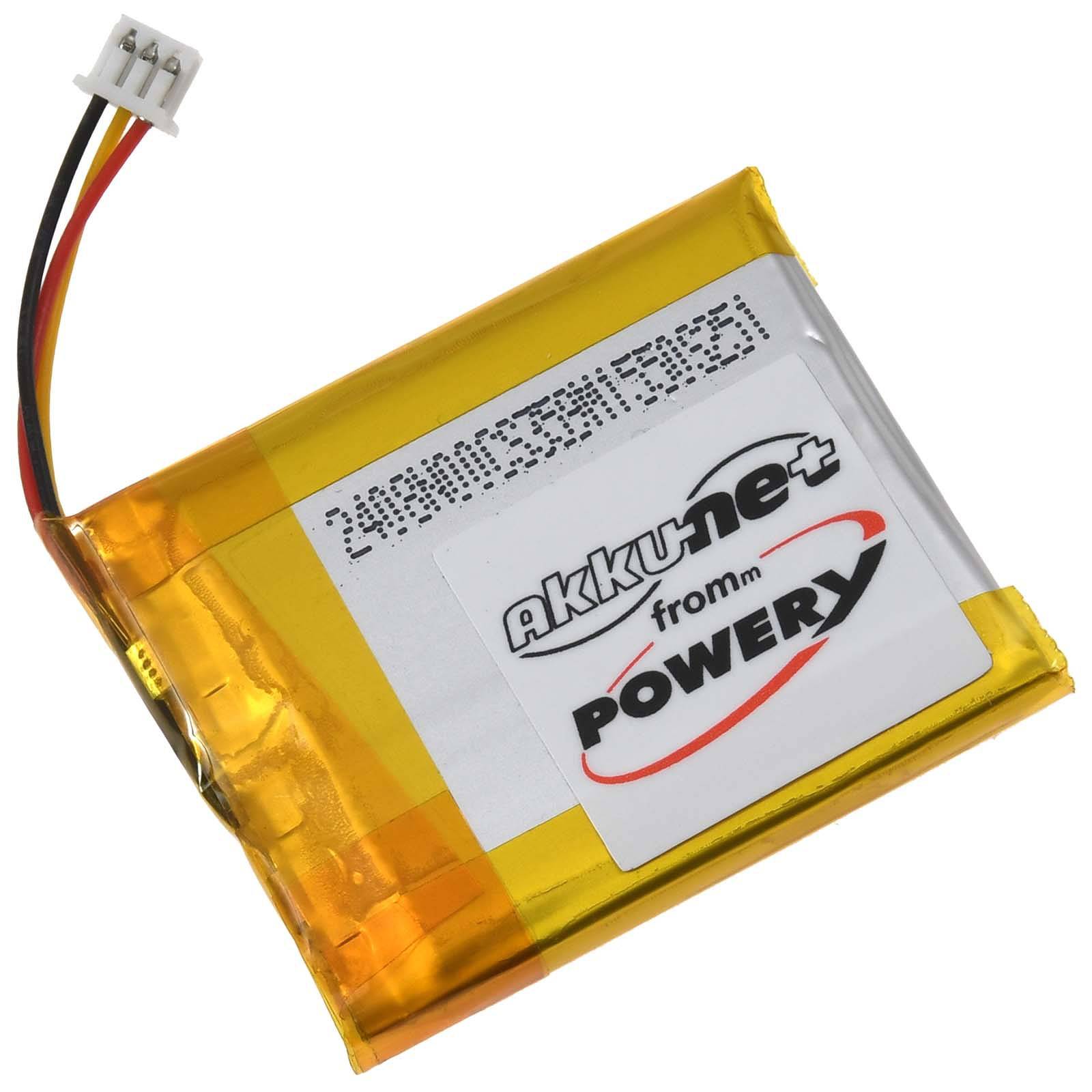 Powery Akku passend für Babyphone Lionelo Babyline 5.1 Typ GSP503337, 3,7V, Li-Polymer