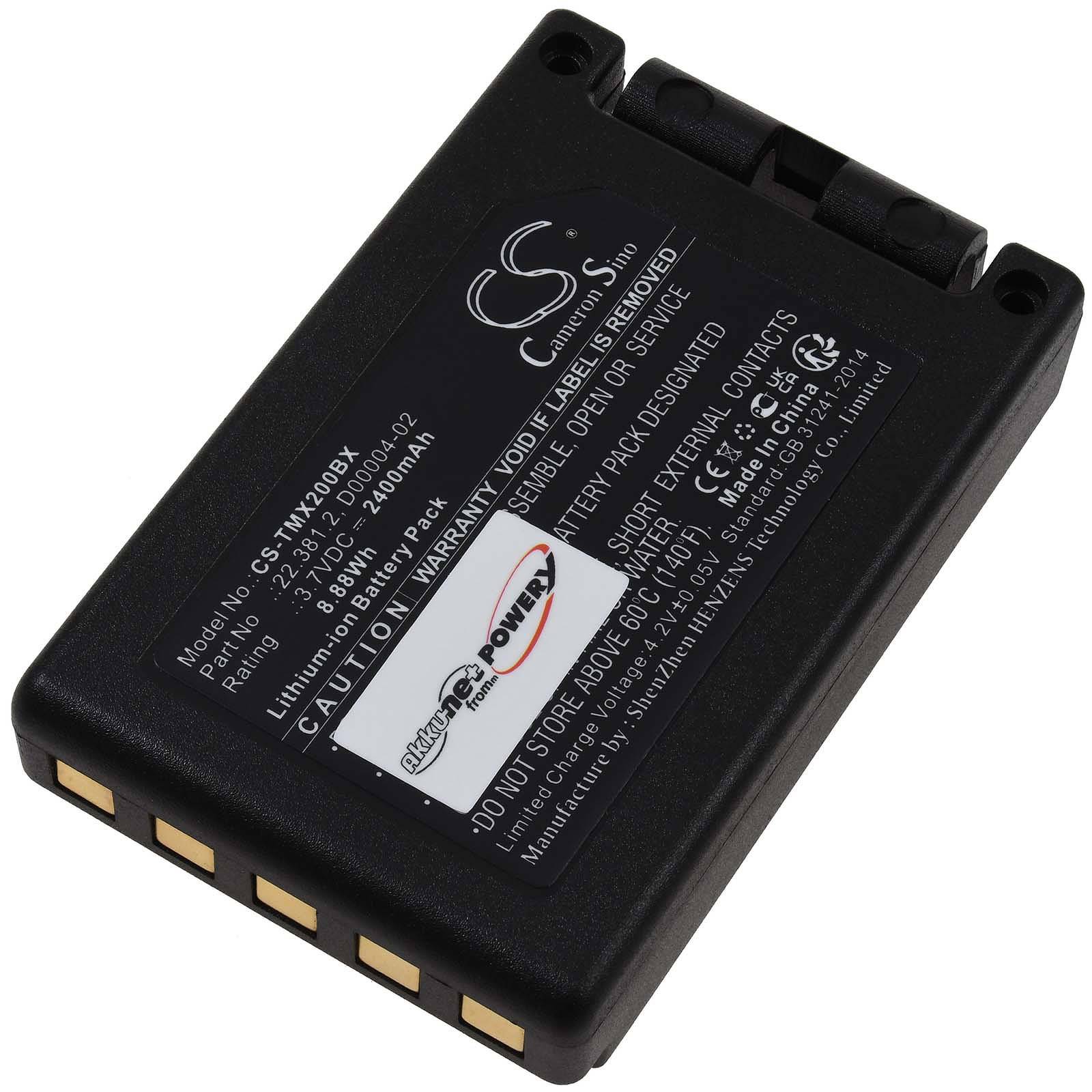 Powery Akku passend für Kransteuerung Teleradio TG-TXMNL Typ D4-02, 3,7V, Li-Ion