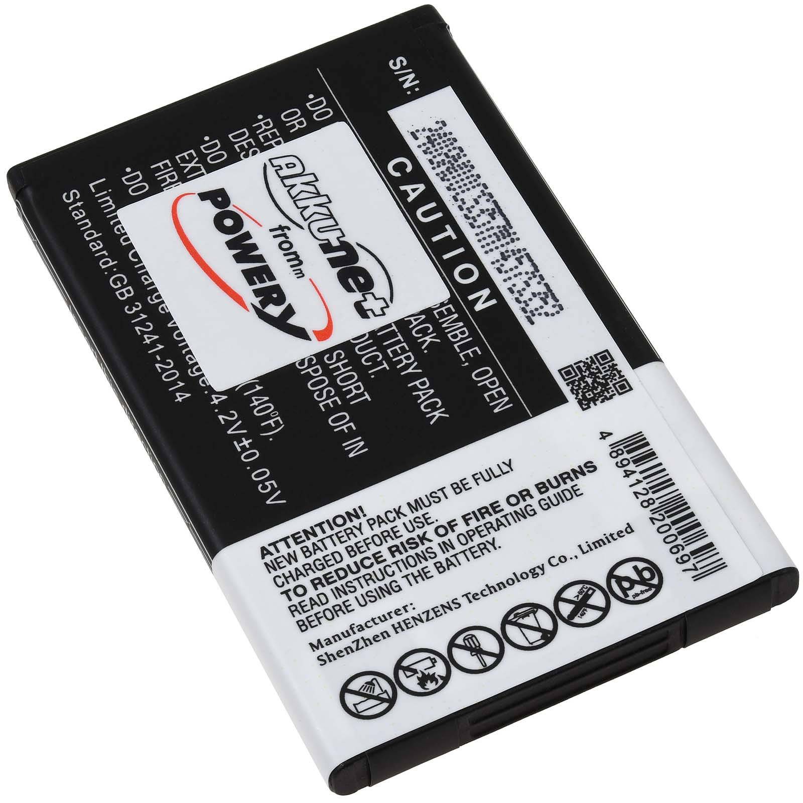 Powery Akku kompatibel mit Doro Typ RCBNTC05, 3,7V, Li-Ion